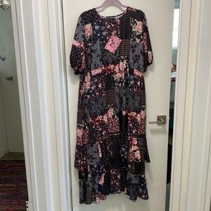 Patchwork Maxi Dress nwt